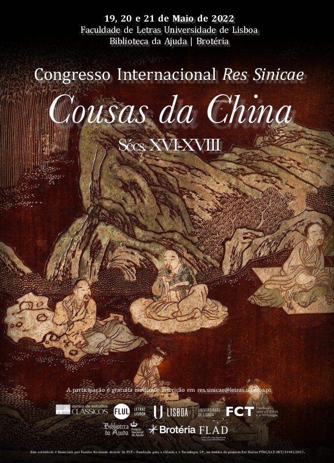 Congresso Internacional <i>Res Sinicae</i> 2022 – Cousas da China, Sécs. XVI-XVIII