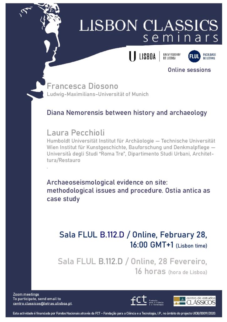 Lisbon Classics Seminar: Francesca Diosono e Laura Pecchioli
