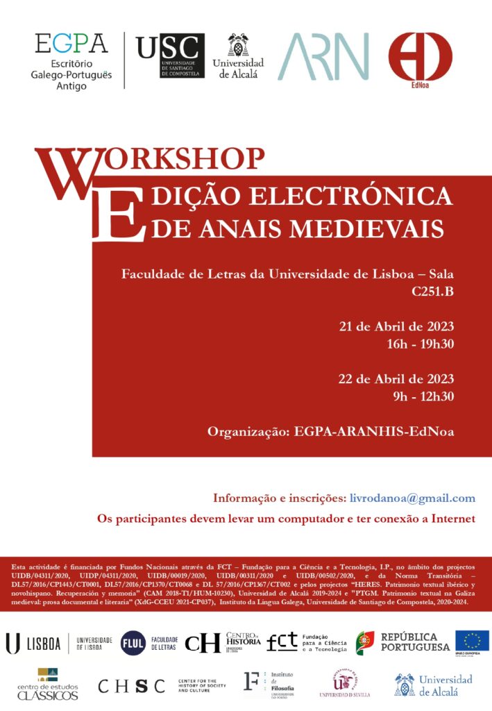 Workshop Edição eletrónica de Anais Medievais