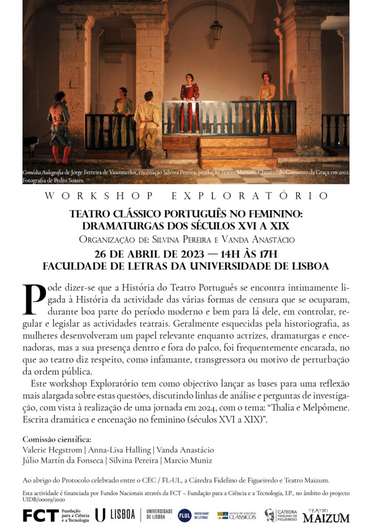 Teatro clássico português no feminino: dramaturgas dos  séculos XVI a XVIII