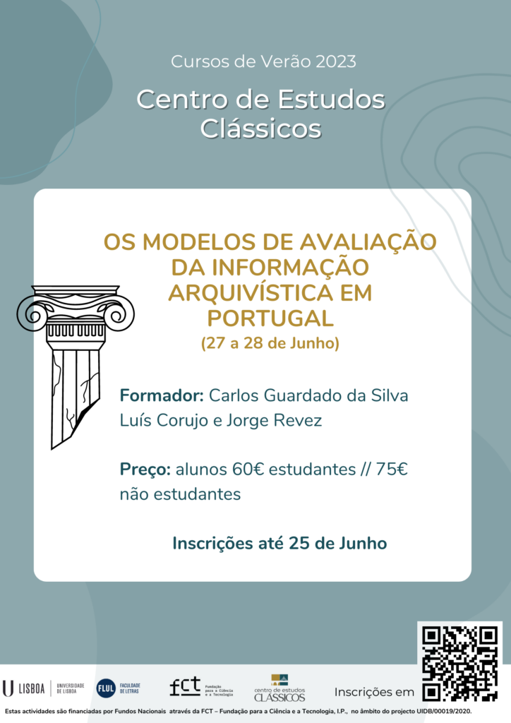 Curso de Verão: Modelos de Avaliação da Informação Arquivística em Portugal