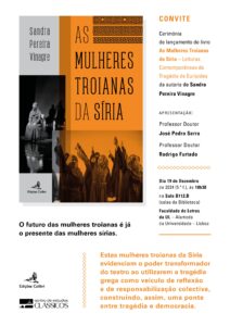 Lançamento de Livro “As Mulheres Troianas da Síria” de Sandra Vinagre